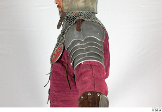  Photos Medieval Knight in mail armor 7 Historical Medieval Soldier red gambeson upper body 0013.jpg